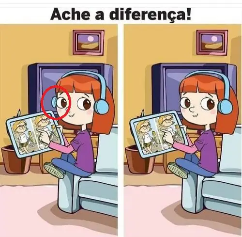 Resposta Ache a Diferença: A Menina do Tablet