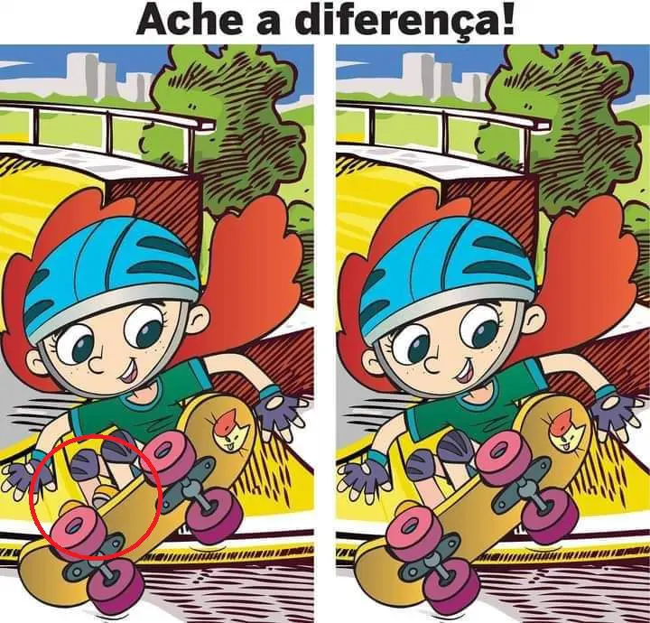 Resposta Ache a Diferença: A Fadinha do Skate