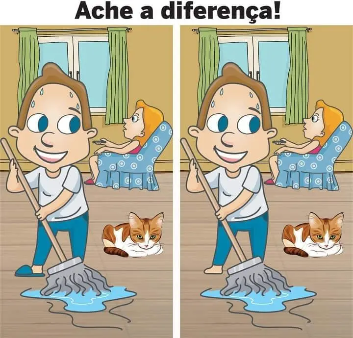 Ache a Diferença: Limpando o Chão