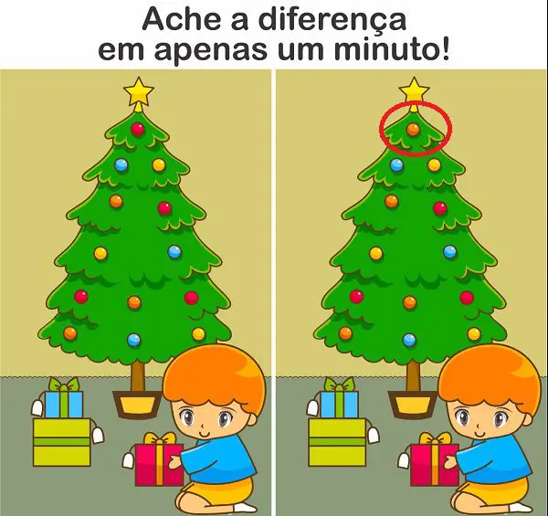 Resposta Ache a Diferença: A Árvore de Natal