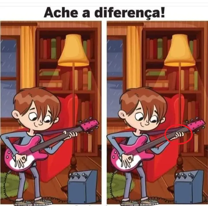 Resposta Ache a Diferença: O Guitarrista