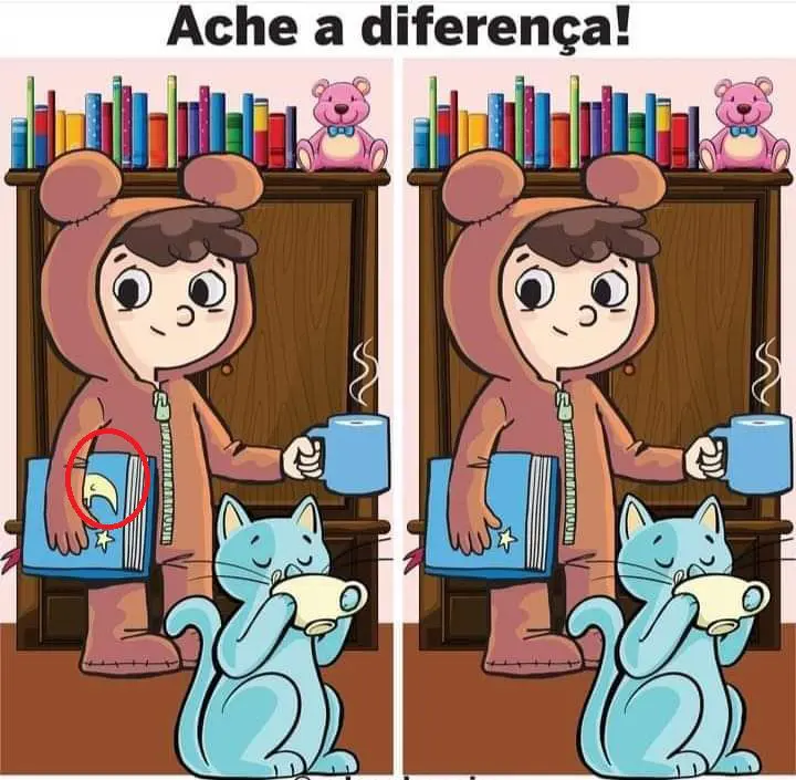 Resposta Ache a Diferença: O Pijama de Urso