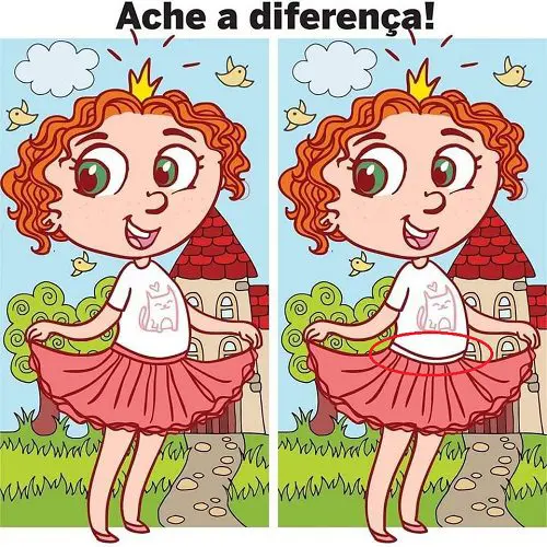 Resposta Ache a Diferença: A Menina de Vestido