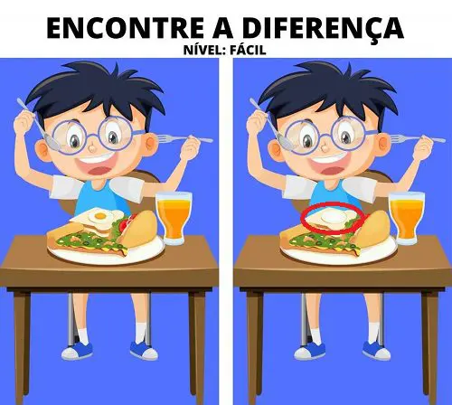 Resposta Ache a Diferença: A Comida Saborosa