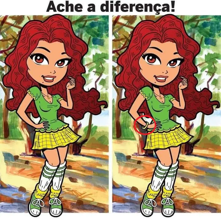 Resposta Ache a Diferença: A Menina Estilosa