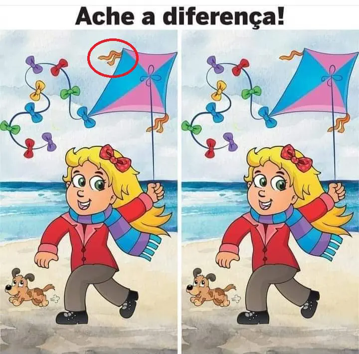 Resposta Ache a Diferença: Diversão na Praia