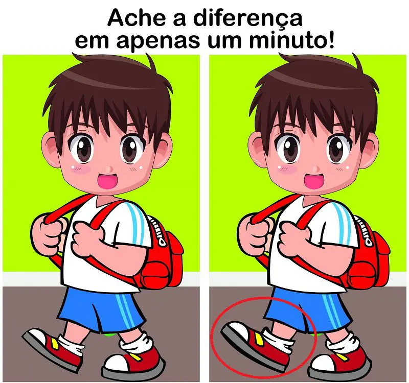 Resposta Ache a Diferença: O Estudante Feliz