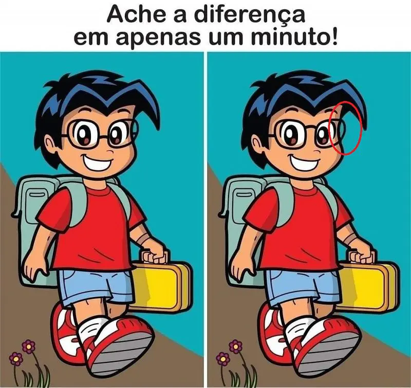 Resposta Ache a Diferença: O Menino de Mochila