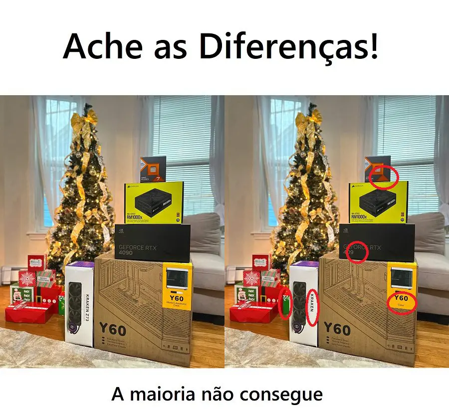 Resposta Ache as Diferenças: Natal Gamer