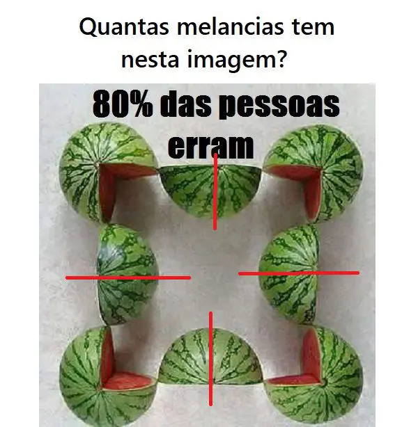 Quantas melancias tem nesta imagem Resposta 2