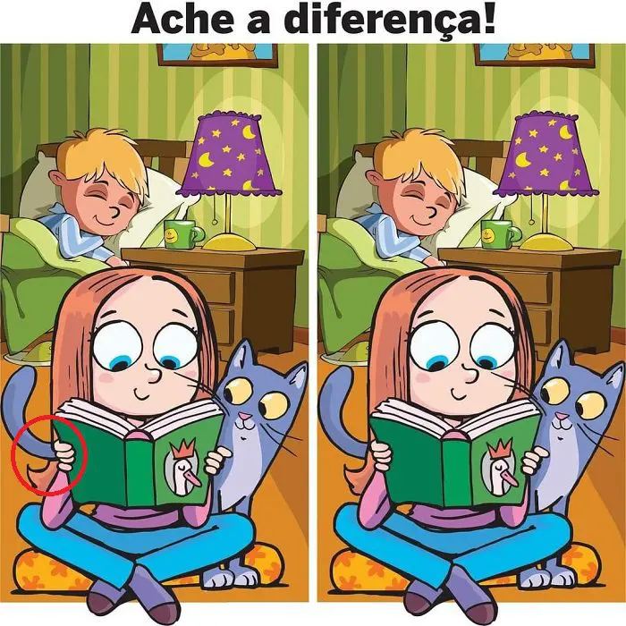 Resposta Ache a Diferença: A Hora de Dormir