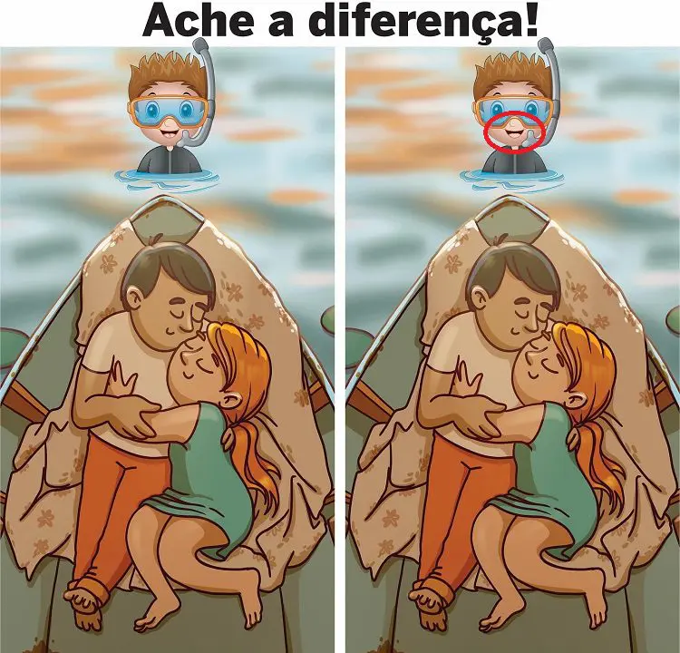 Resposta Ache a Diferença: O Casal no Barco