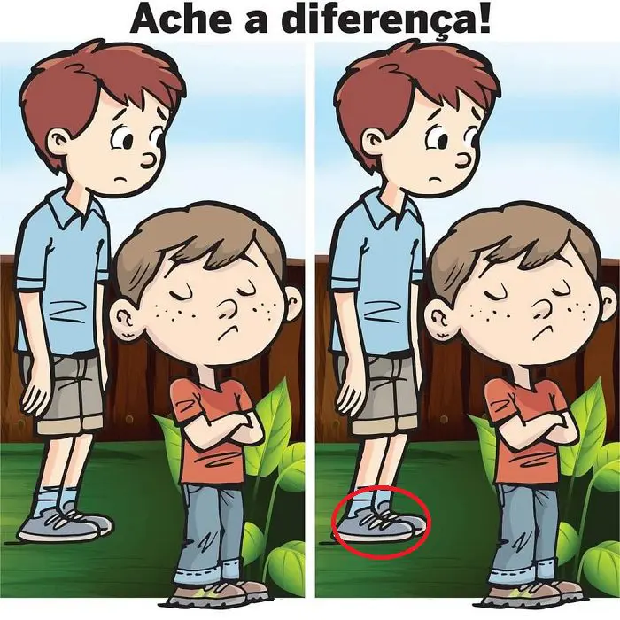 Resposta Ache a Diferença: O Irmão Chateado