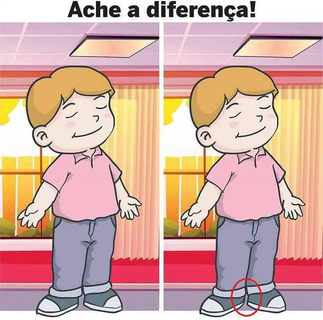 Resposta Ache a Diferença: O Menino Tranquilo