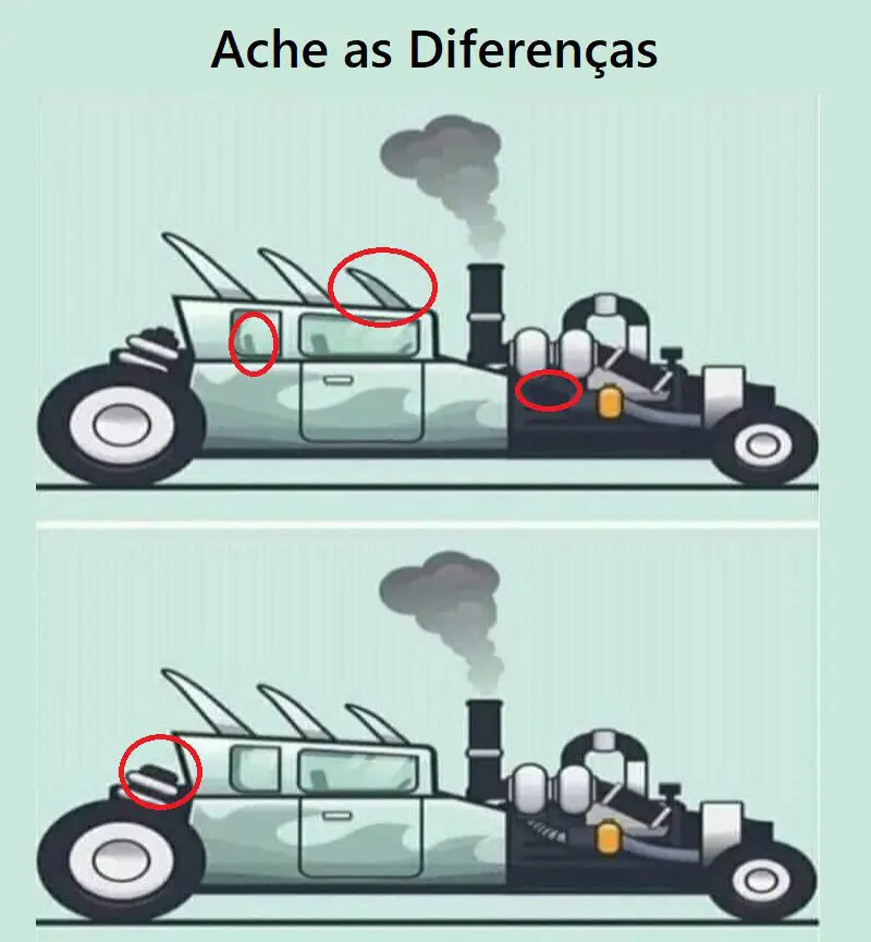 Resposta Ache as Diferenças: O Dragster