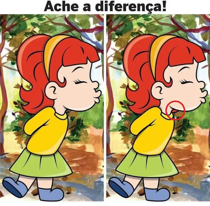 Resposta Ache a Diferença: A Menina do Beijo