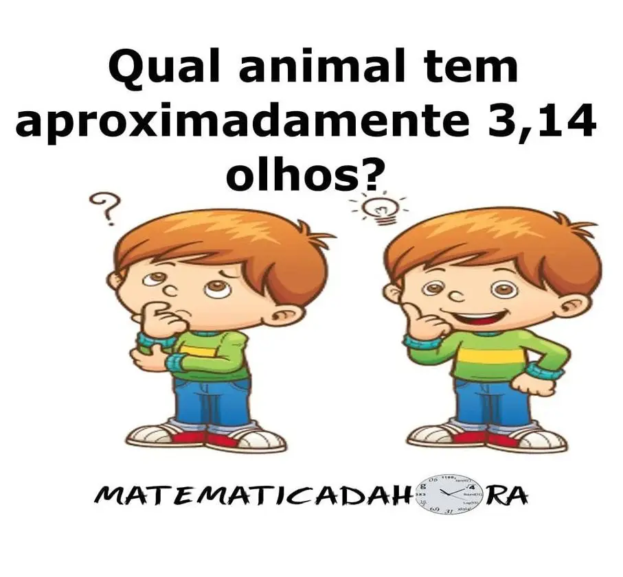 Qual animal tem aproximadamente 3,14 olhos?