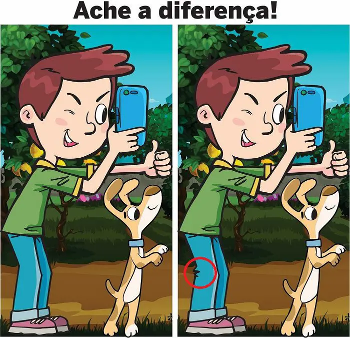 Resposta Ache a Diferença: A Foto no Parque