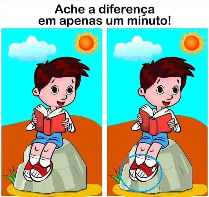 Resposta Ache a Diferença: O Menino do Livro