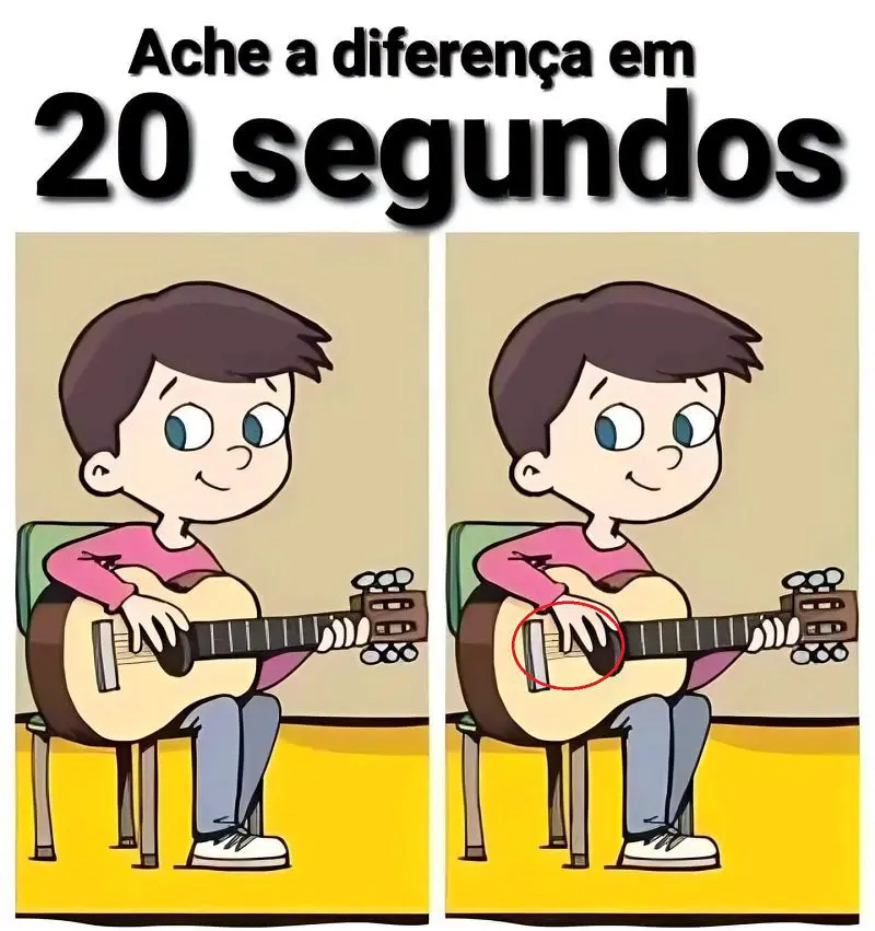 Resposta Ache a Diferença: O Menino com o Violão