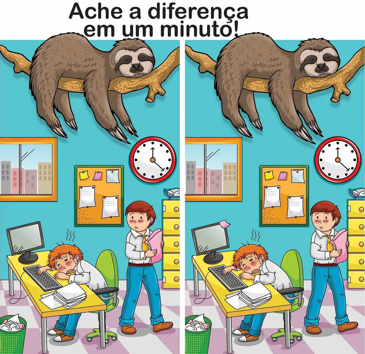 Ache a Diferença: A Preguiça no Trabalho