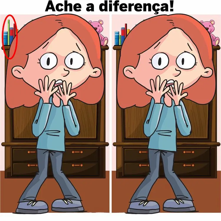 Resposta Ache a Diferença: A Menina Assustada