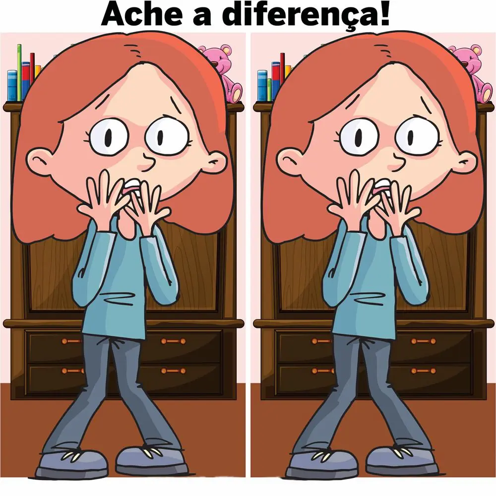 Ache a Diferença: A Menina Assustada