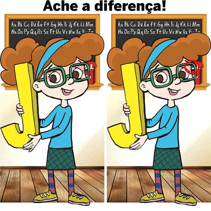 Resposta Ache a Diferença: O Alfabeto