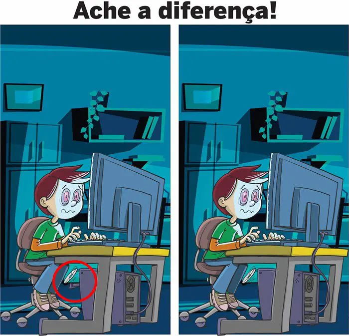 Resposta Ache a Diferença: Viciado em Jogos