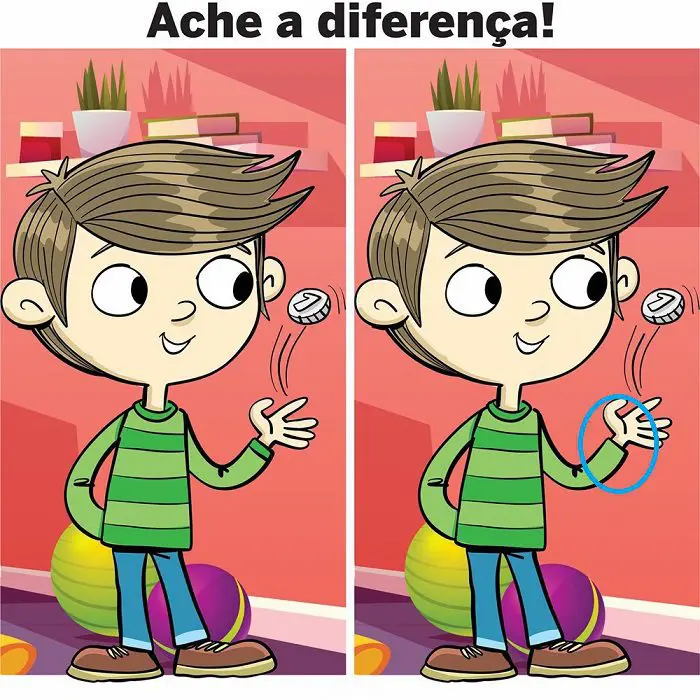 Resposta Ache a Diferença: O Menino da Moeda