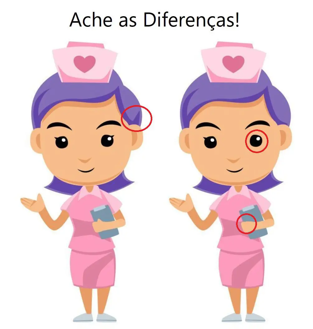 Resposta Ache as Diferenças: A Enfermeira