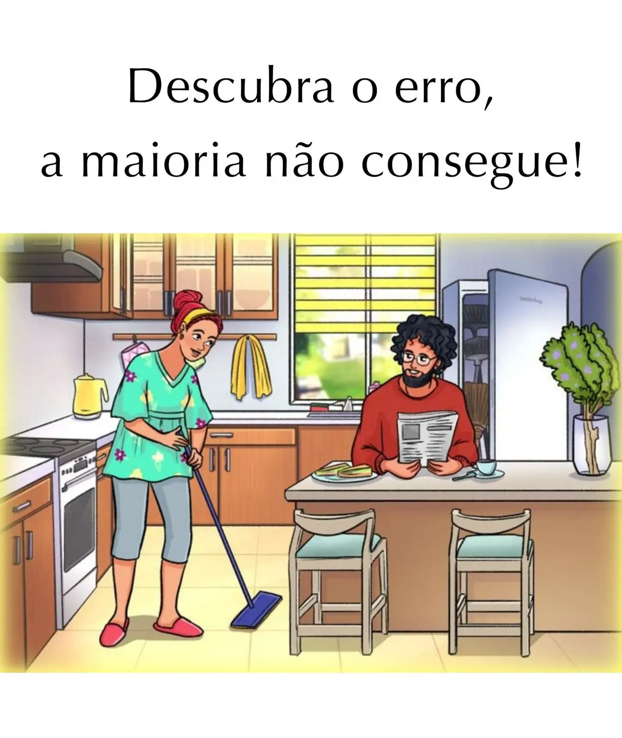 Descubra o erro nesta imagem da cozinha