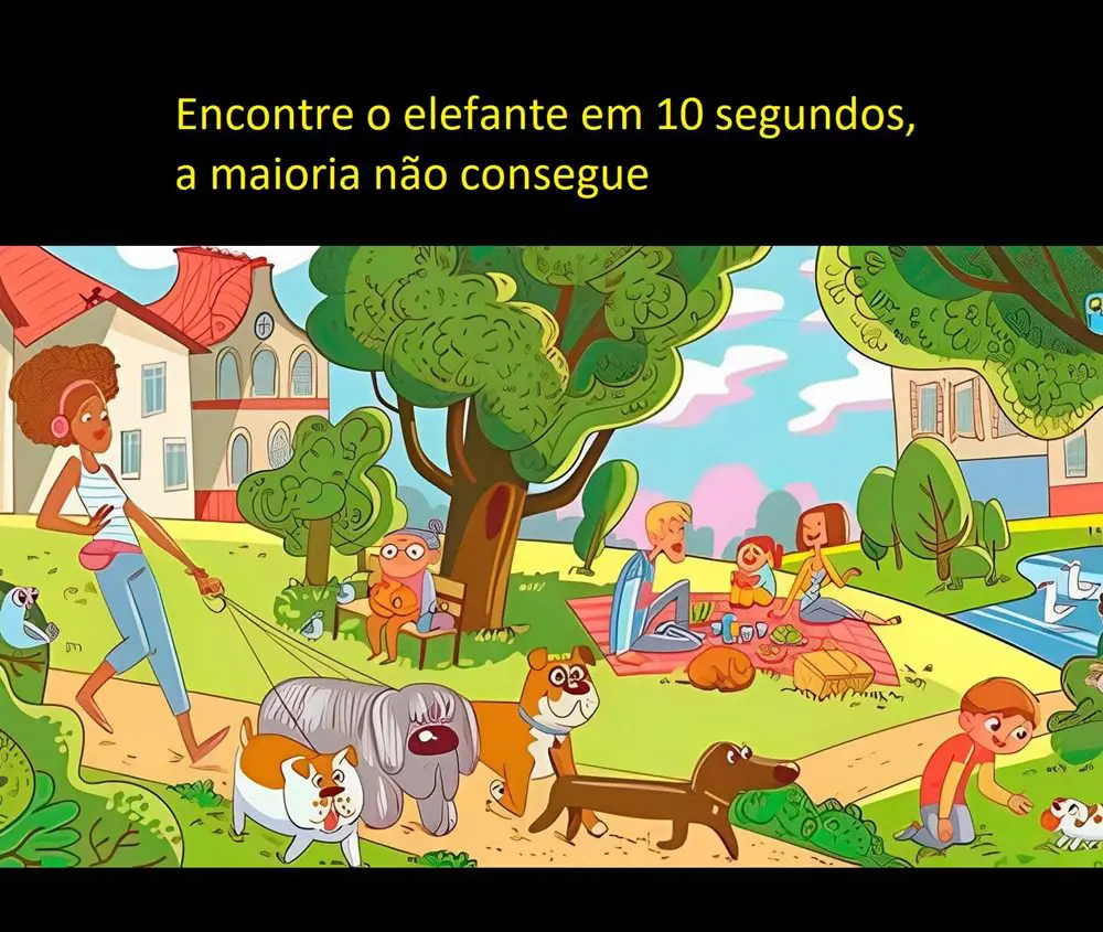 Desafio visual: encontre o elefante em 10 segundos