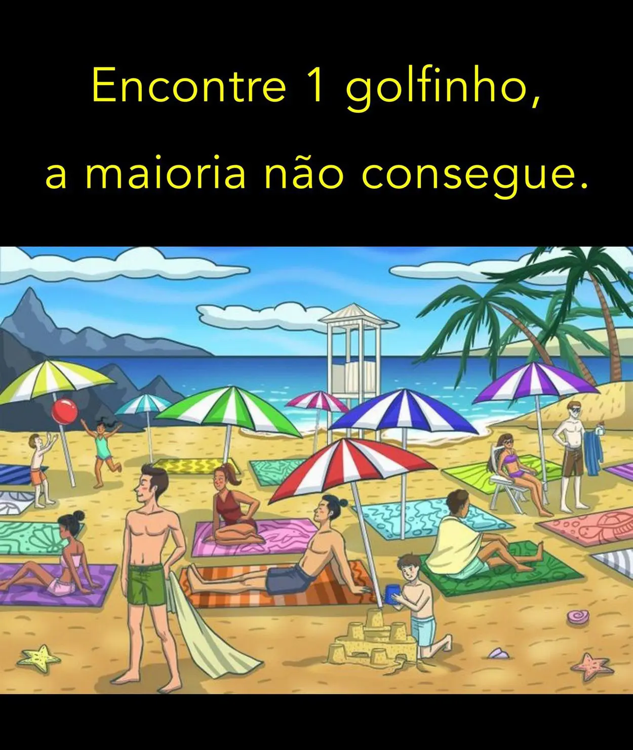 Encontre 1 golfinho, a maioria não consegue