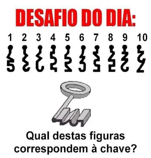 Qual destas cópias é igual à chave da imagem?