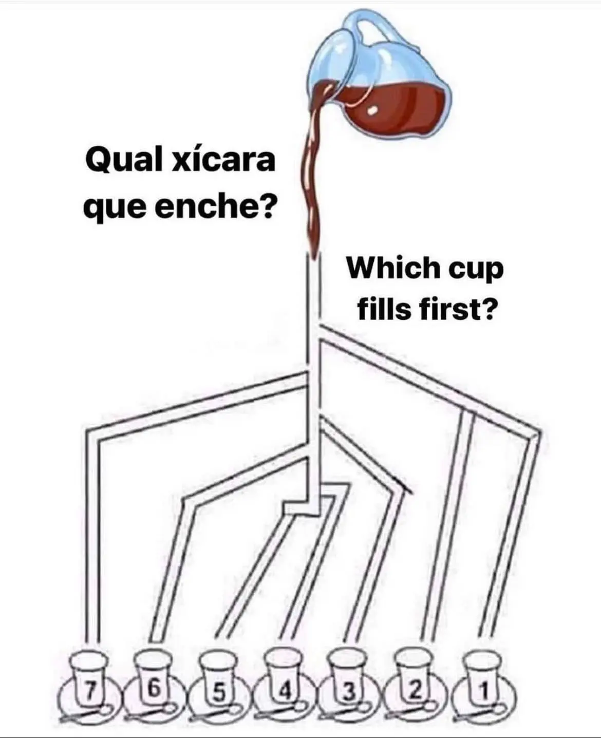 Qual Xícara de Café vai Encher Primeiro?