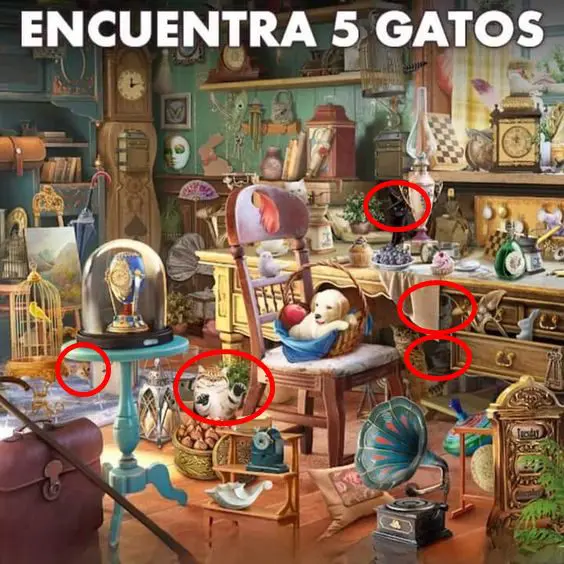 Resposta Tente Encontrar 5 Gatos Nesta Imagem