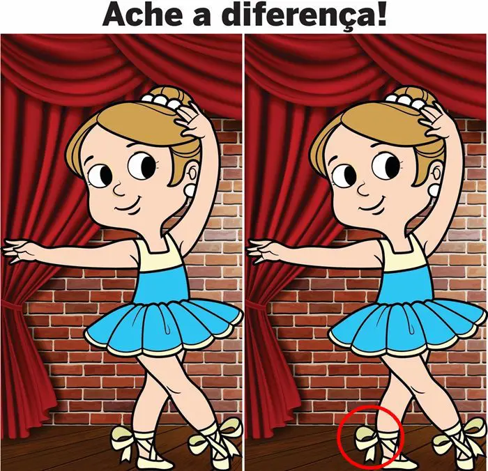 Resposta Ache a Diferença: A Bailarina