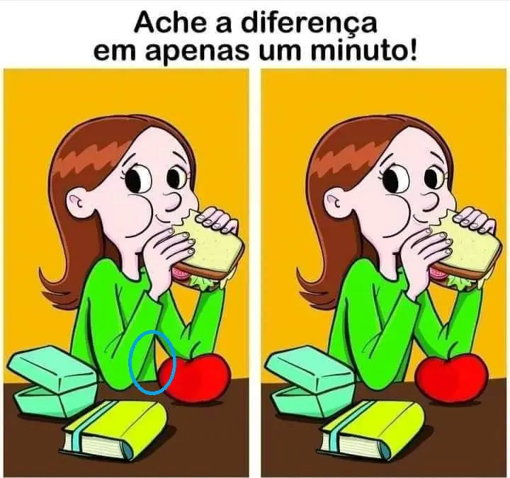 Resposta Ache a Diferença: A Hora do Lanche