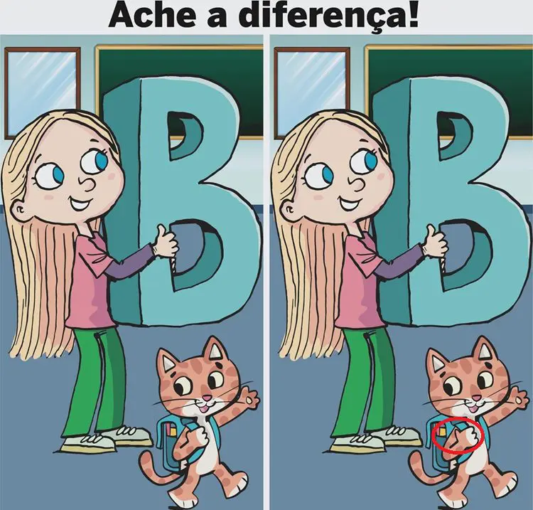 Resposta Ache a Diferença: A Letra B