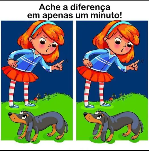 Ache a Diferença: A Menina e o Salsicha