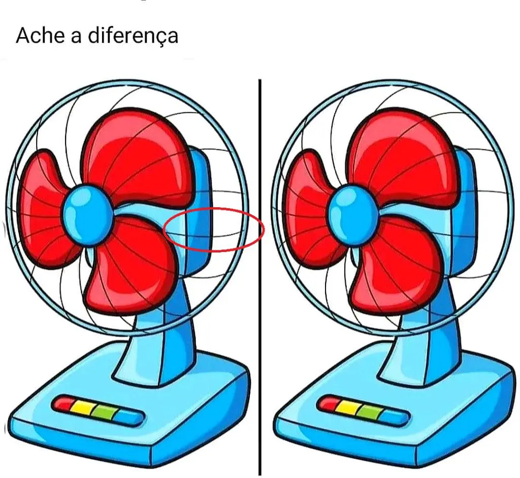 Resposta Ache a Diferença: O Ventilador