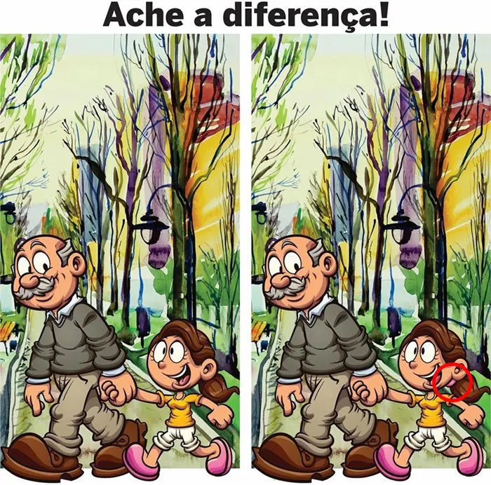 Resposta Ache a Diferença: O Avô e a Neta