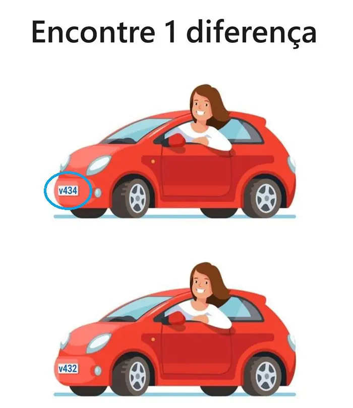 Resposta Encontre 1 Diferença: A Motorista