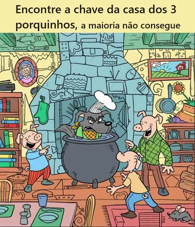 Encontre a Chave Da Casa dos 3 Porquinhos