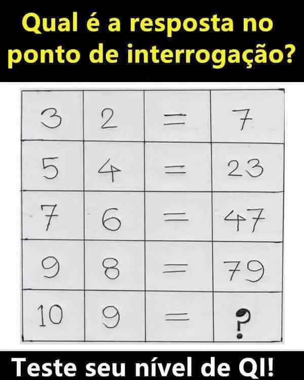 Qual é a Resposta no Ponto de Interrogação?