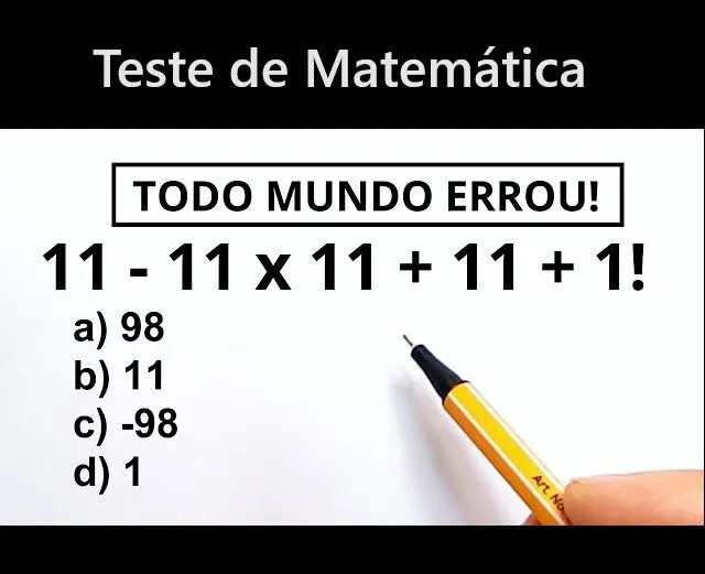 Todo Mundo Errou: 11-11x11+11+1!