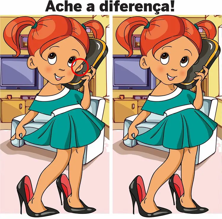 Resposta Ache a Diferença: A Menina de Salto Alto