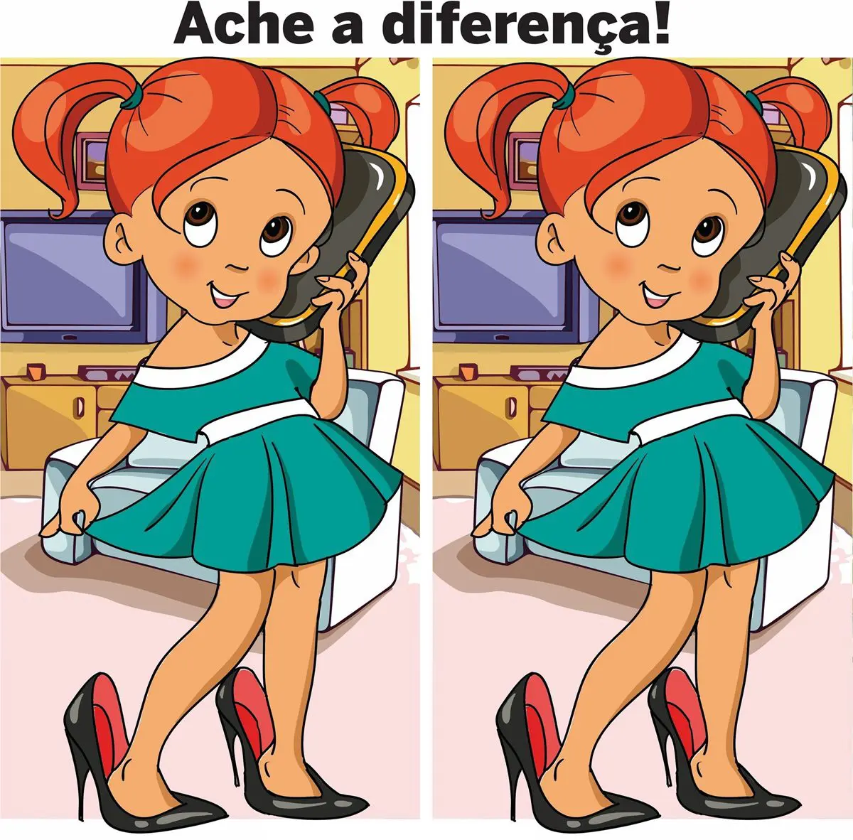 Ache a Diferença: A Menina de Salto Alto