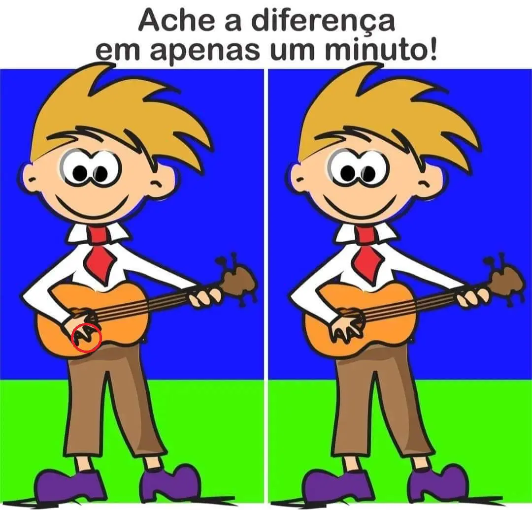 Resposta Ache a Diferença em 1 Minuto: O Músico